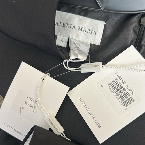 NWT Alexia Maria Grace Silk Faille Ball Gown Dress w/Removable Bow Belt Size 0 - Picture 15 of 16